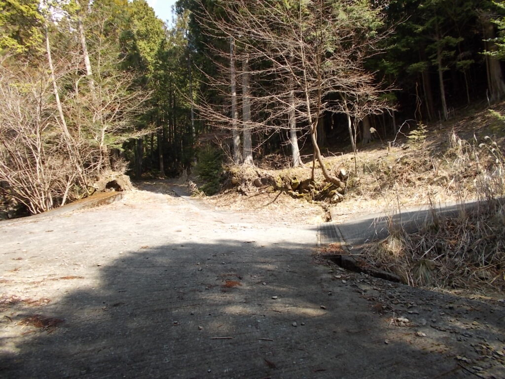 10：16 三叉路。ここは右へ行きます。