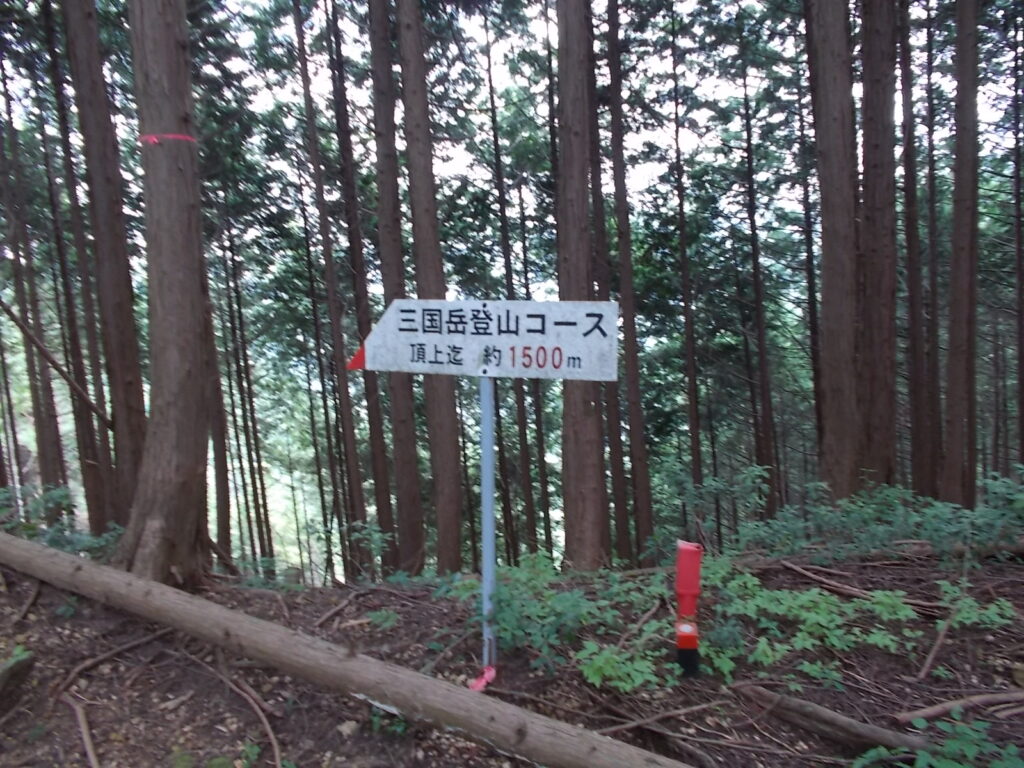 10：49　あと1,500ｍの案内板。新しく作ったようですね。