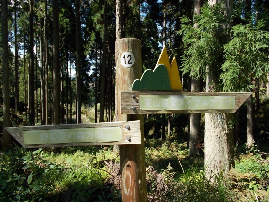 11：58　メイプルプラザへの案内板