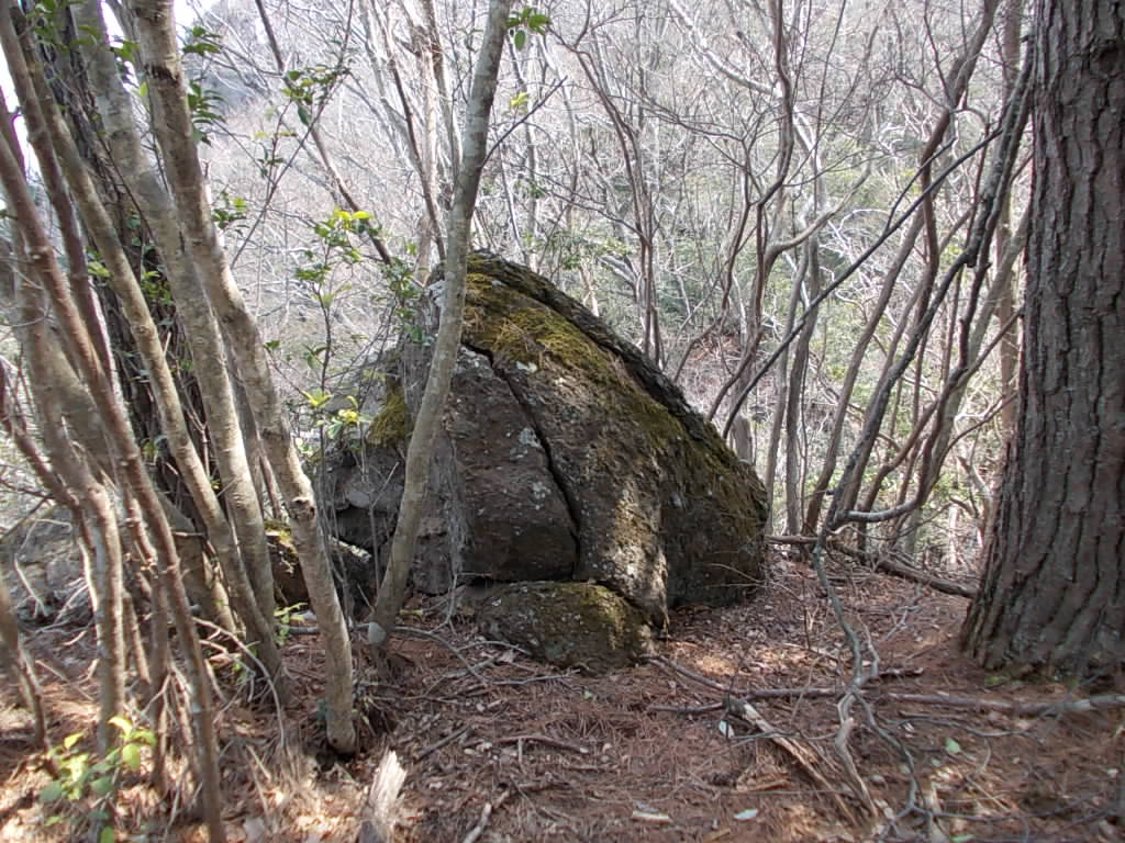 11:16 山頂手前にも大きな岩が。