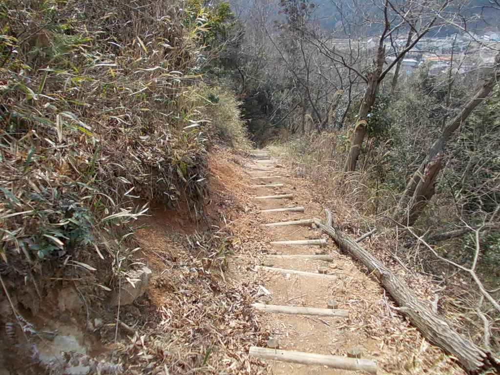 12:53 こんな階段道が延々続きます。