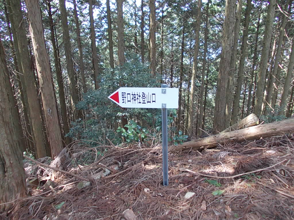 11:24 すぐに野口神社への案内板です。