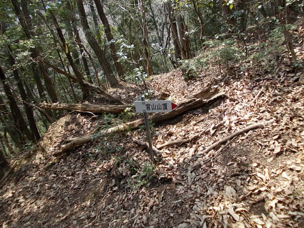 11:52 宮山山頂への案内板です。