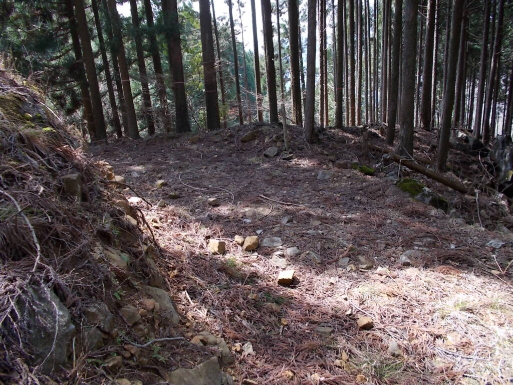 12：35　ここで林道に切断されています。これを渡ると再び登山道に入ります。