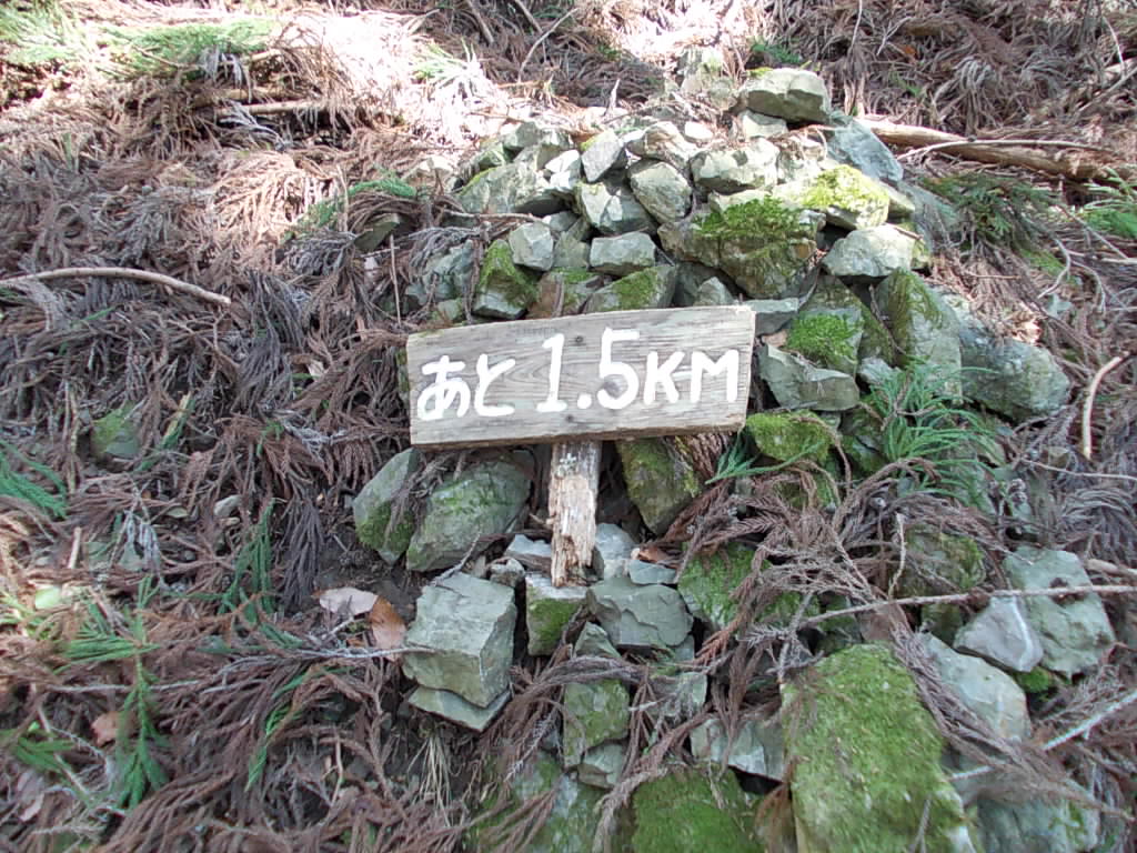 9:50 山頂まであと1.5Kmだそうです。
