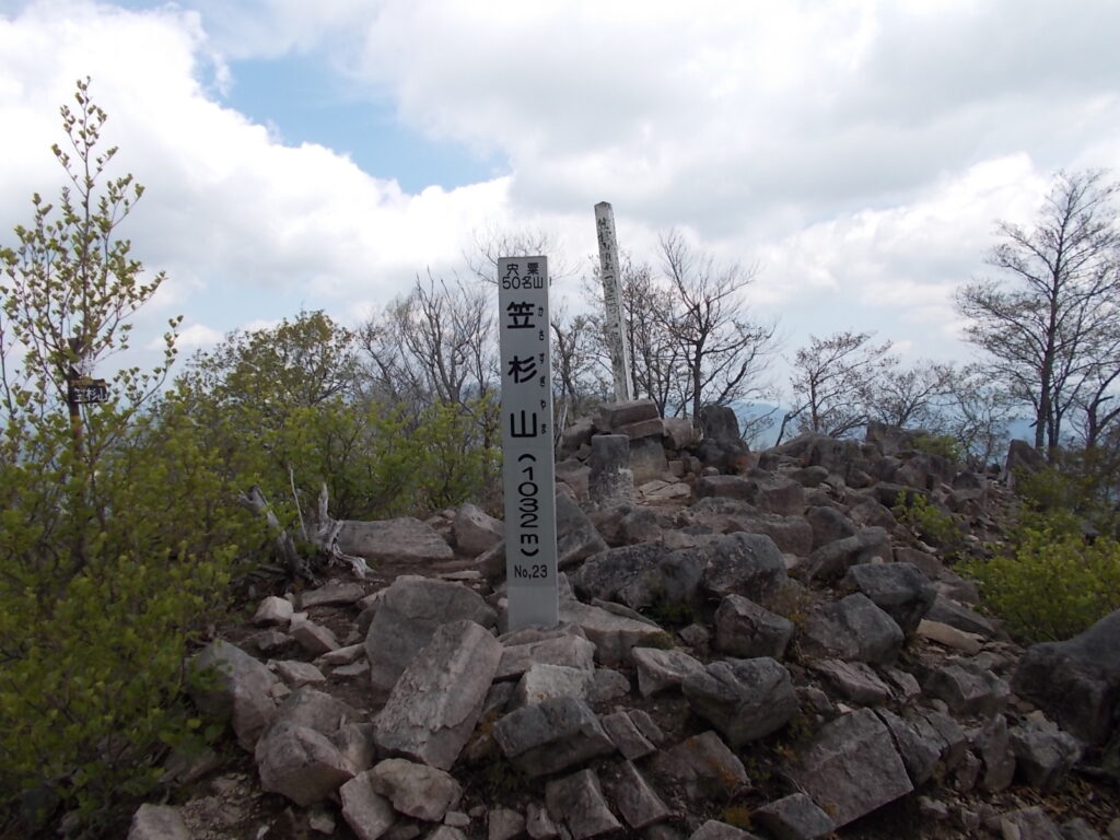 10：50　すぐに山頂に着きました。まだお昼には早いので、杉山に行くことにしました。