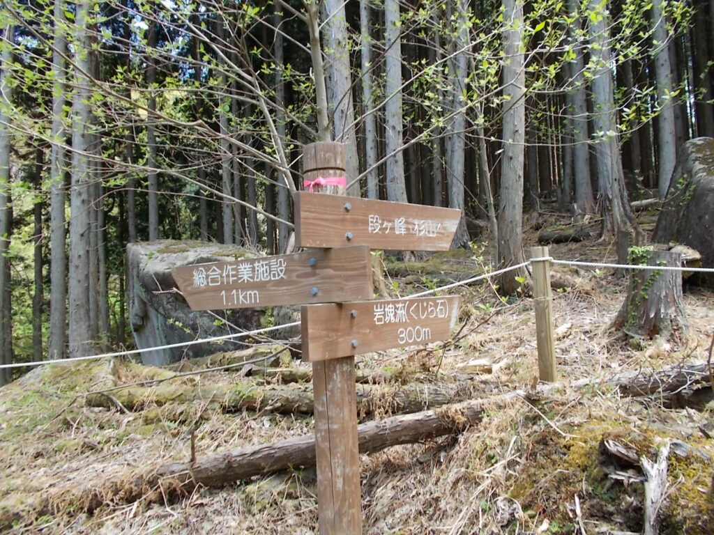 12：30　賑やかな案内板。ここから千町小屋まで1,100ｍ