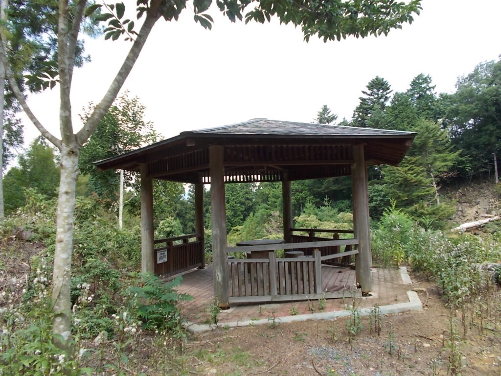 10：34　
愛宕神社を超えて行った先の大成池の上にある休憩所。かつてここまで来たことがありました。