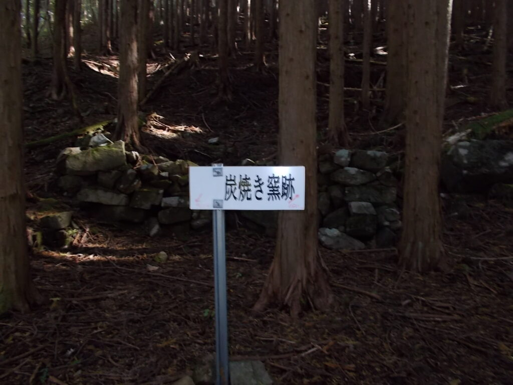 10:40 炭焼き窯跡です。石しかありませんが。