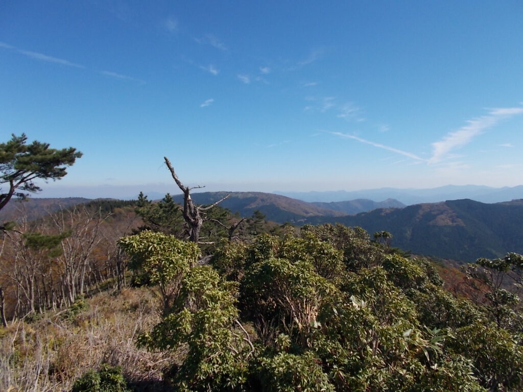11:24 山頂からは360度見渡せます。こちらは段ヶ峰方面。