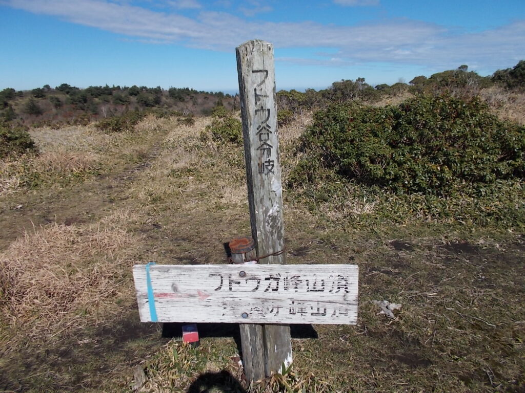 11：56　フトウ谷分岐。