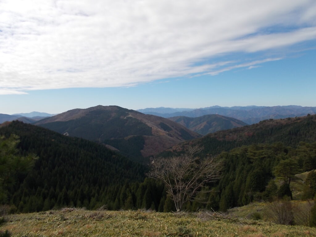 12：35　下山します。まずは千町峠へ。