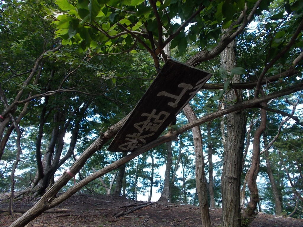 12：33　鉄鈷山への案内板。