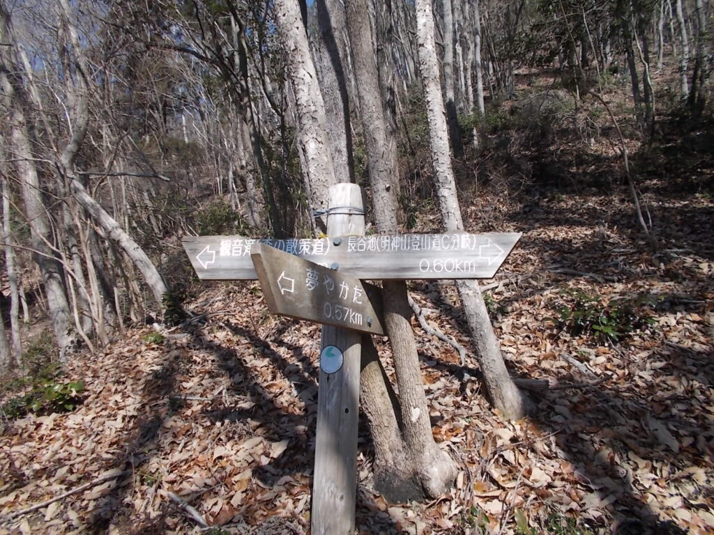 10:52 観音滝への分岐。観音滝は前に行ったので、ここは右へ。