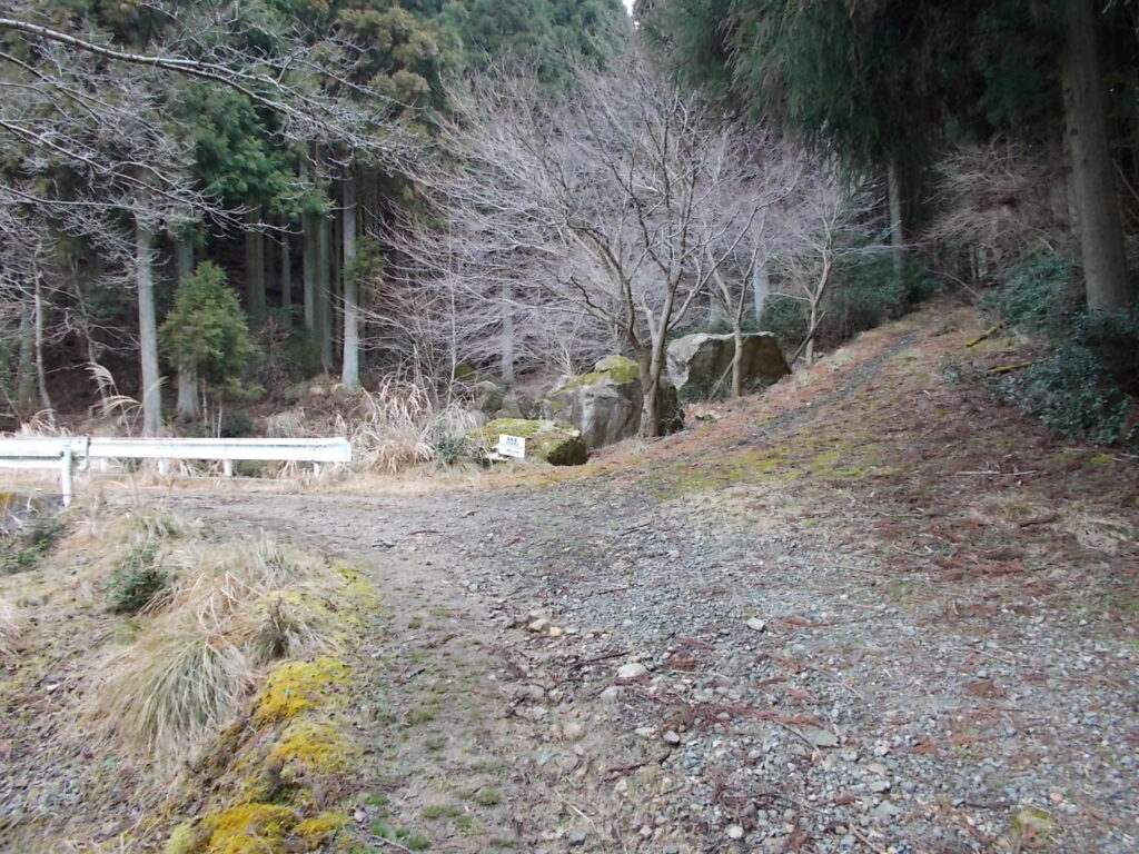 9:32 林道の分岐点。ここは左へ進みます。