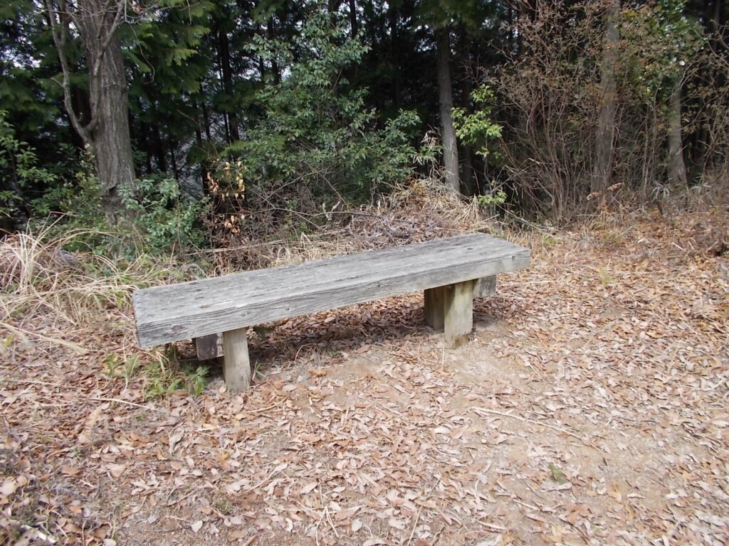 11：24　さらに進んだ所にあるベンチ。