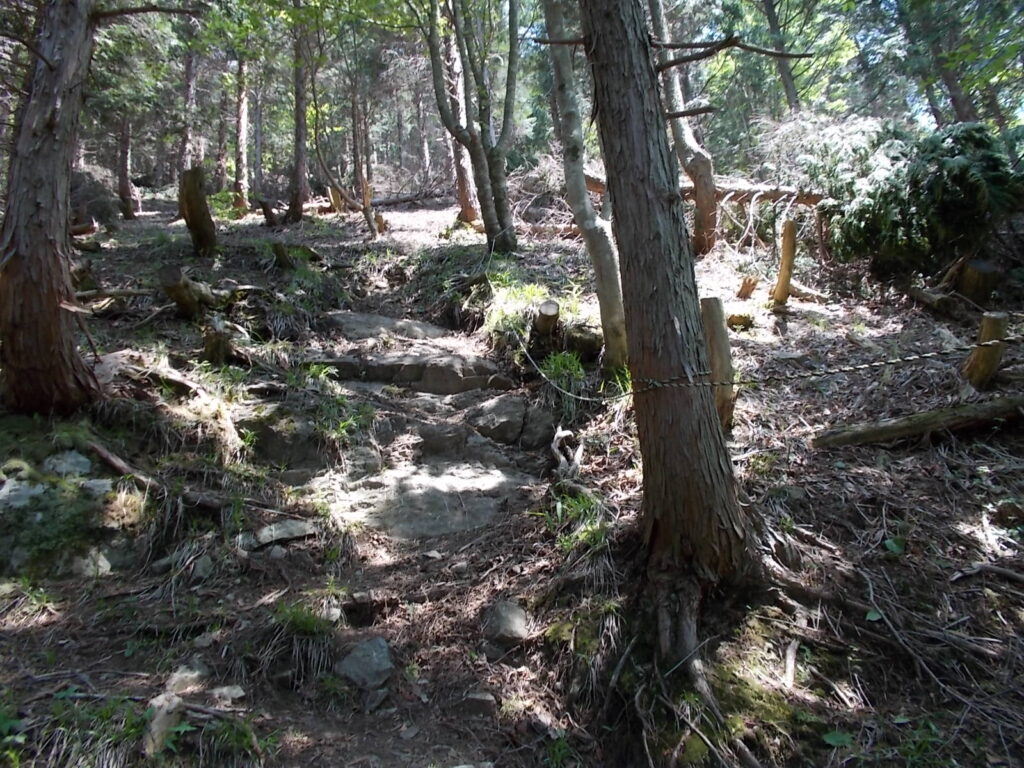 11:31 ロープのある登りです。下は岩で滑りやすいのでご注意ください。
