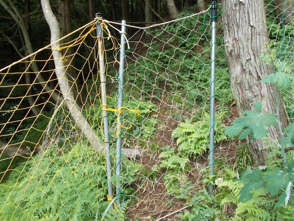 11：23　2つめのネット。ここもひもでくくります。