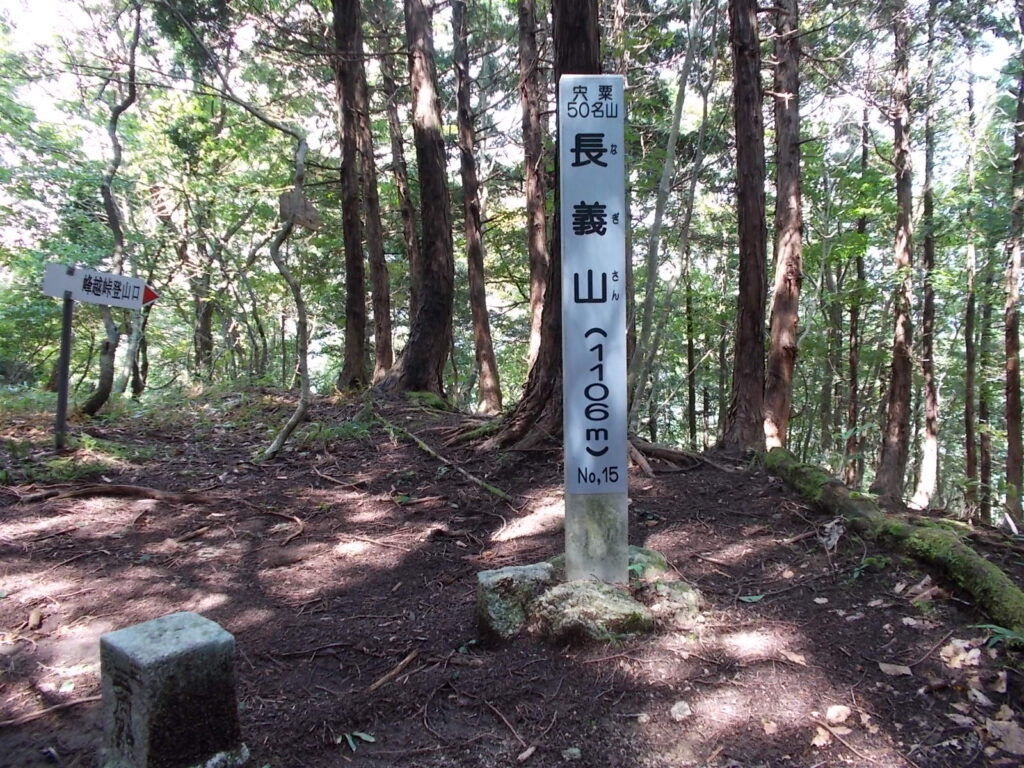 12：41　登り切るといきなり山頂に着きました。ここも景色はさっぱりです。すぐにダルガ峰に向かいます。