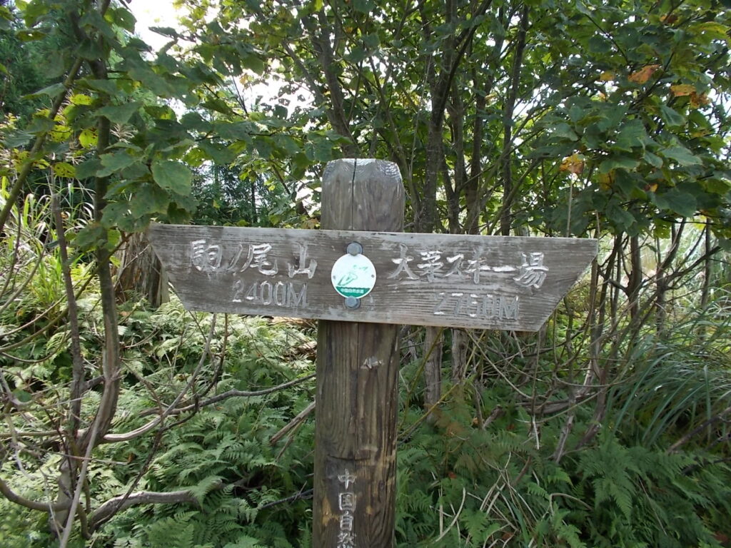 13：30　中国自然歩道の案内。駒ノ尾山を目指します。