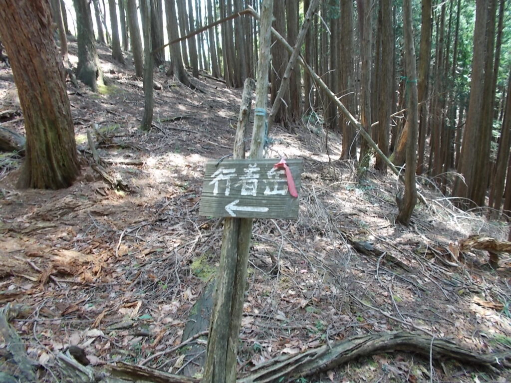 11：31　行者岳への案内板
