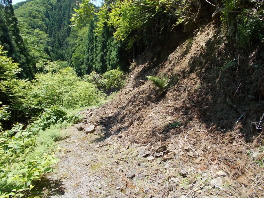 12：15　途中、崩落してましたが、通れます。