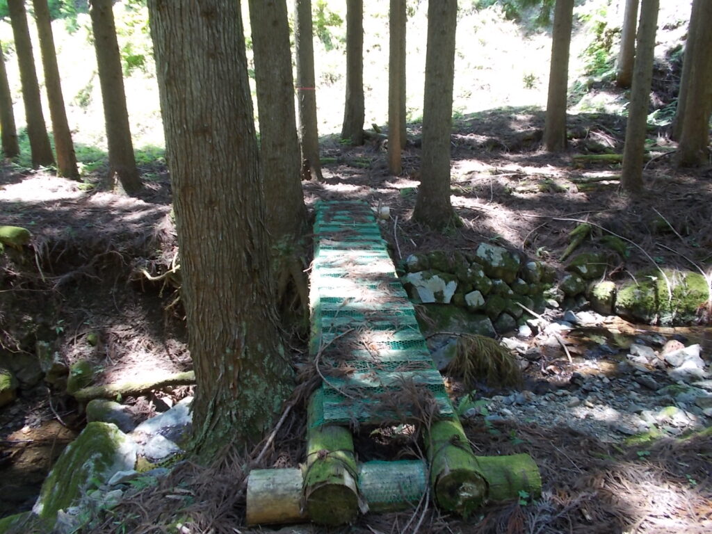 12：18　緑の橋を渡ります。