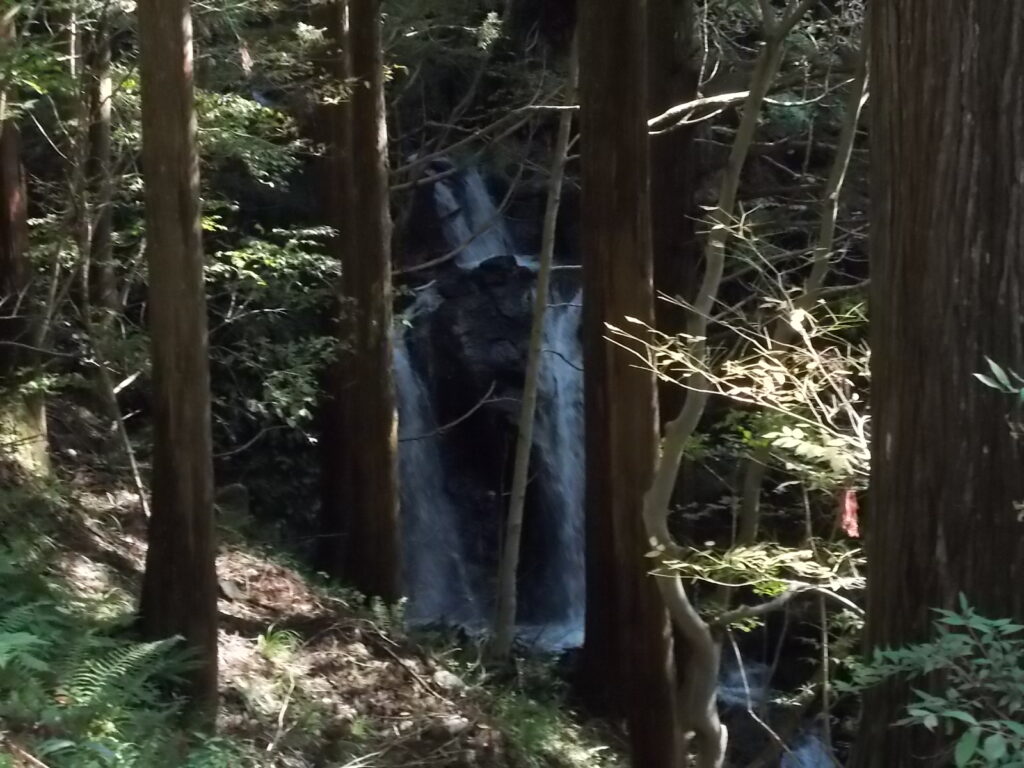 10：35　林道途中にある滝。