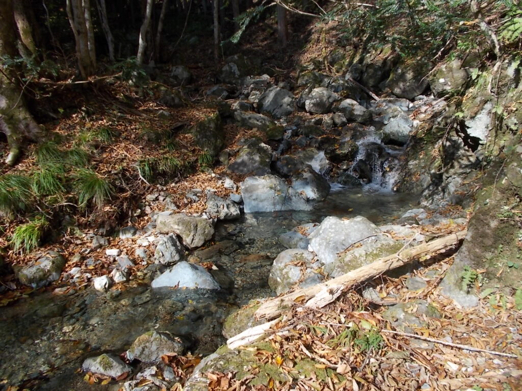 11：09　流れを渡ります。