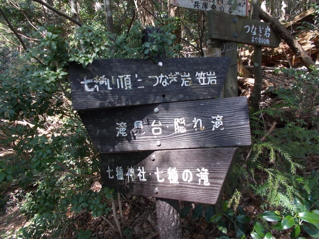 12:55 周遊路、滝見台への分岐。