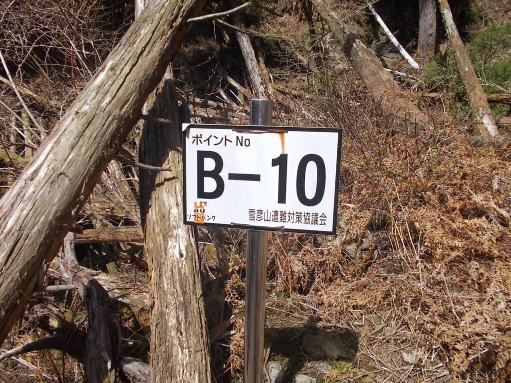11：22　この道で大丈夫？ってなルートを下ると、
B-10のポイントへ。