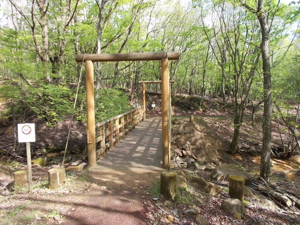 8：20　すぐ横にある木製の橋。