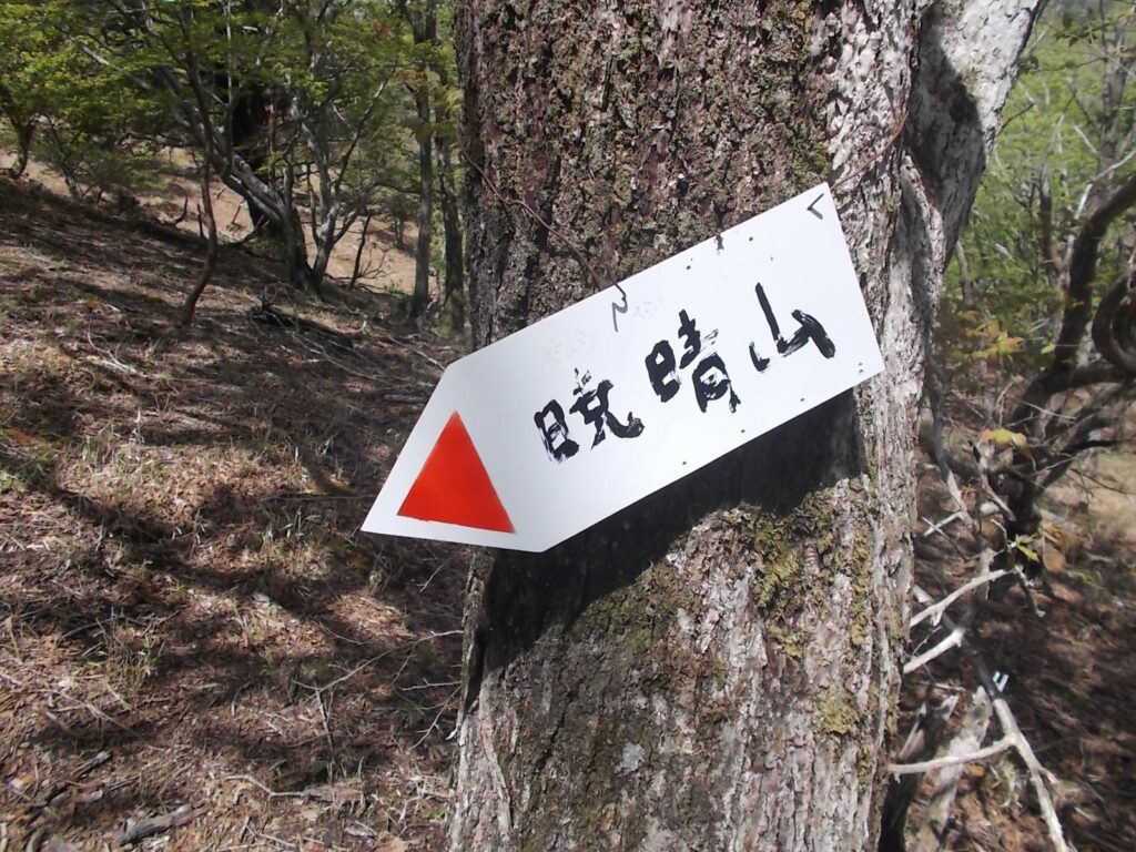 11：26　案内板。この辺りで土塁を越えます。