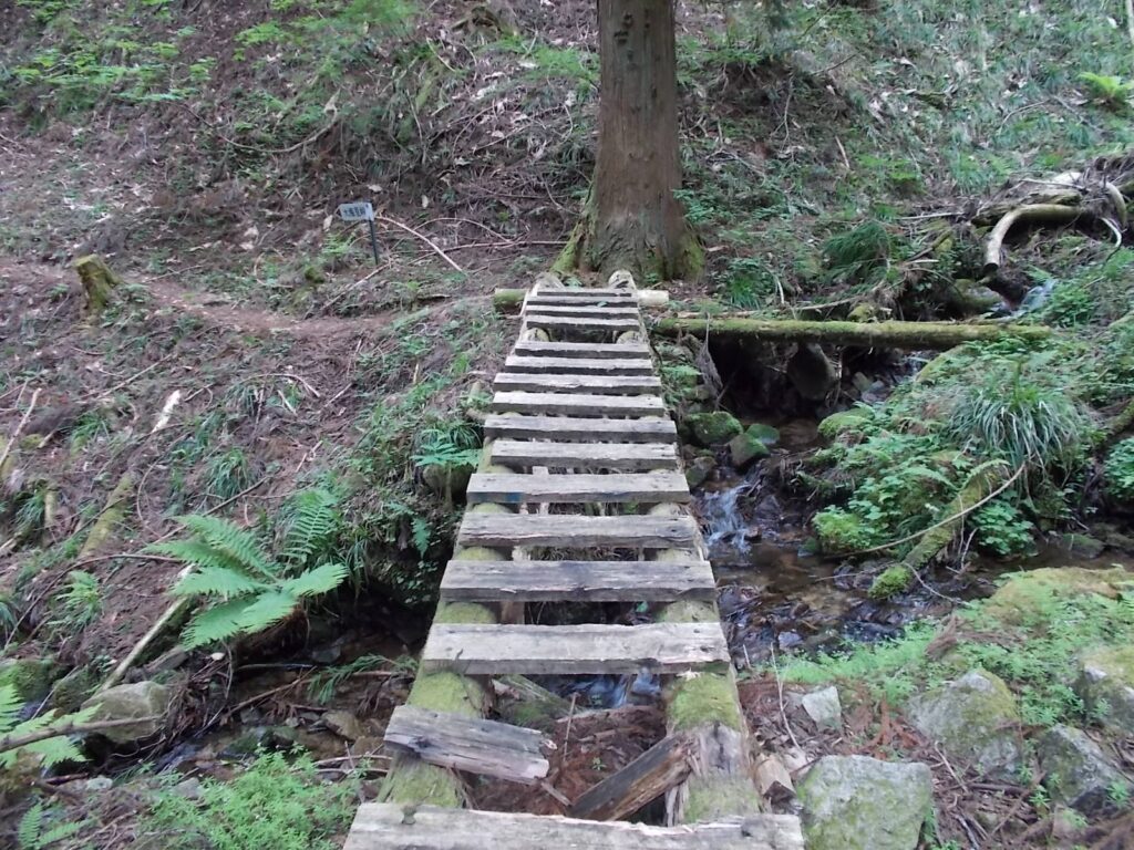 10：41　壊れかけている橋。もちろん渡りません。なくてもいいんじゃないかしら。