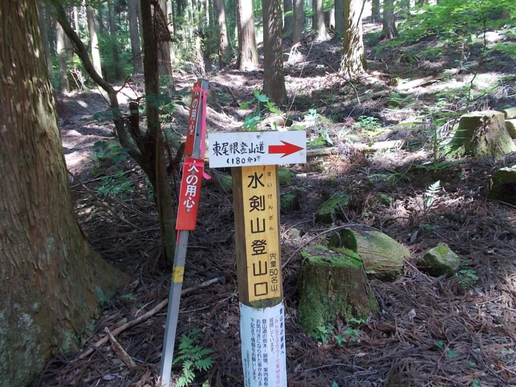 10：07　東尾根登山道からスタートします。