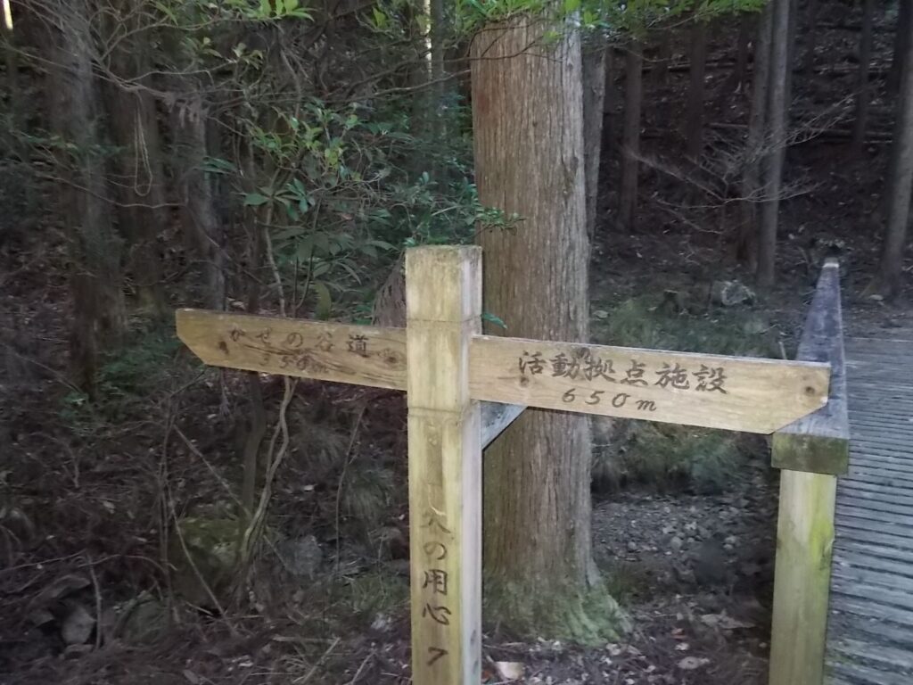 10：21　さらに進んで、風の谷道への分岐です。