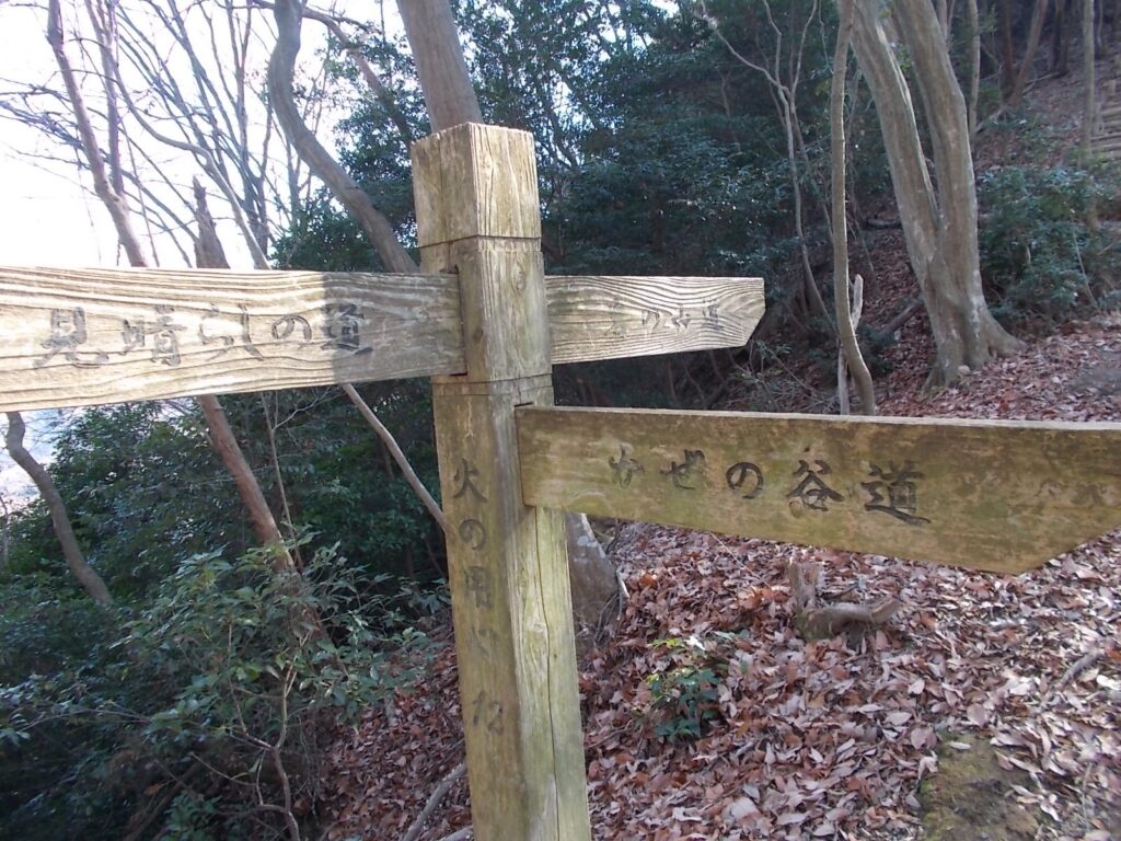 10：57　かぜの谷道の分岐