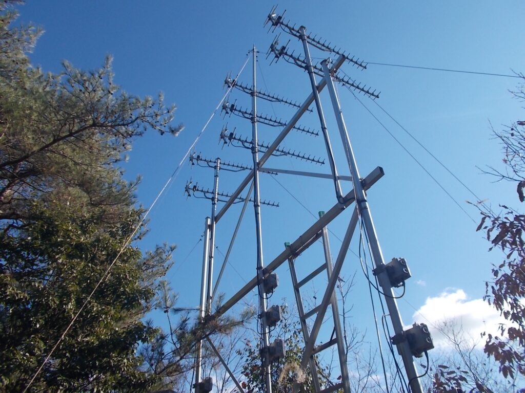 11：42　アンテナを見上げた様子。