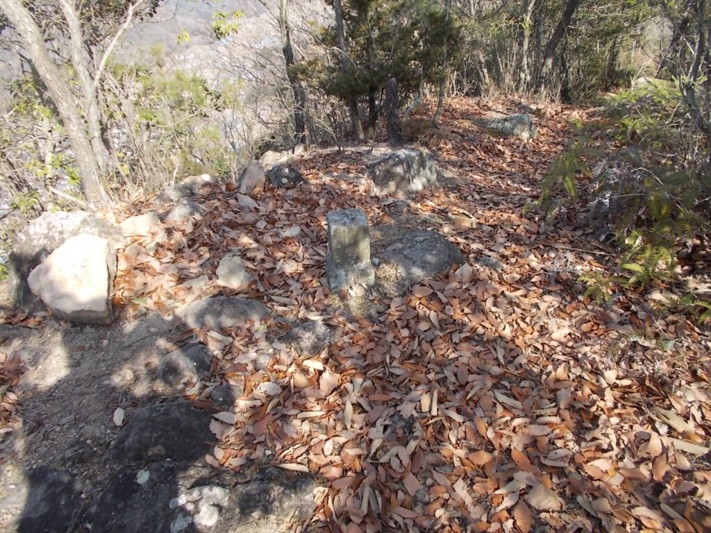 11:04 とんがり山の三角点は一端下って登り返した次のピークにあります。