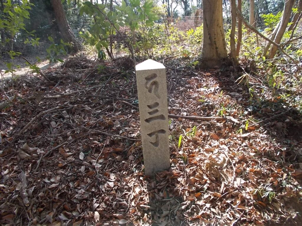 12：53　3丁の丁石。この山は麓からが起点になります。