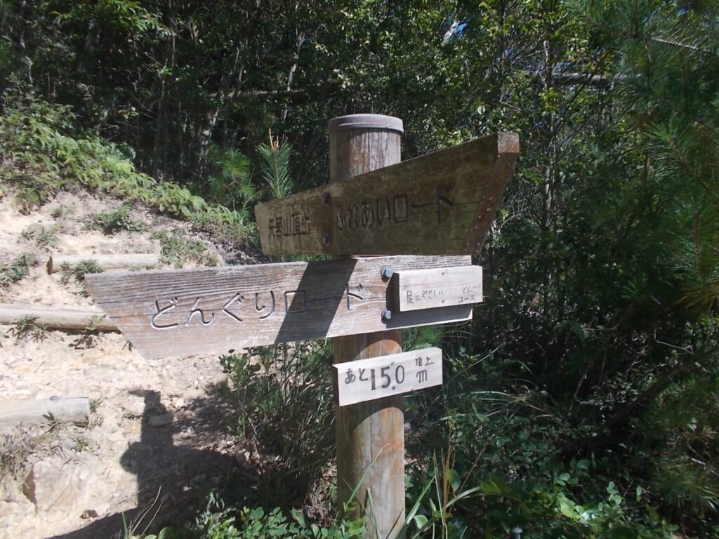 10：16　あと150m　迂回ルートの分岐　このまま直登へ