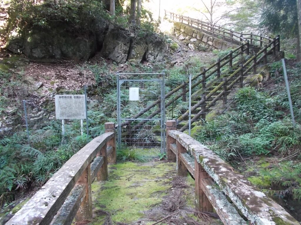 10：46　奥の院へのルートの獣柵。途中まで行きましたが、あんまり歩いてないようだったので引き返しました。こちらが正解だったのに・・・。