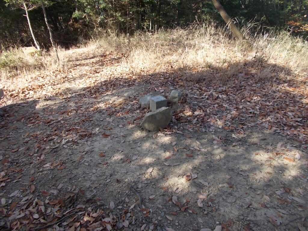 11：13　山頂の三角点