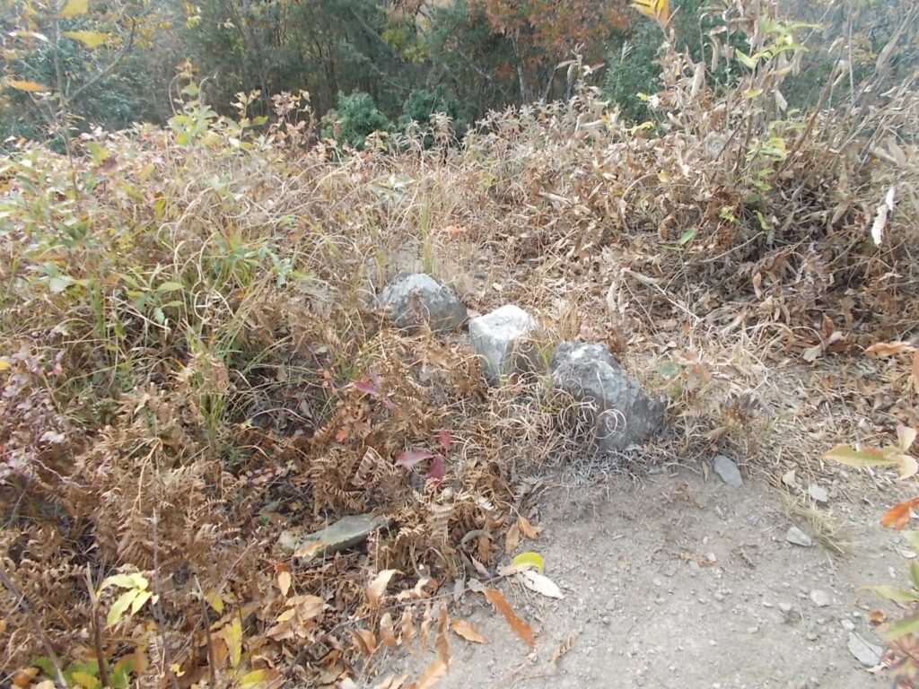 12：11　山頂の三角点　下山します。