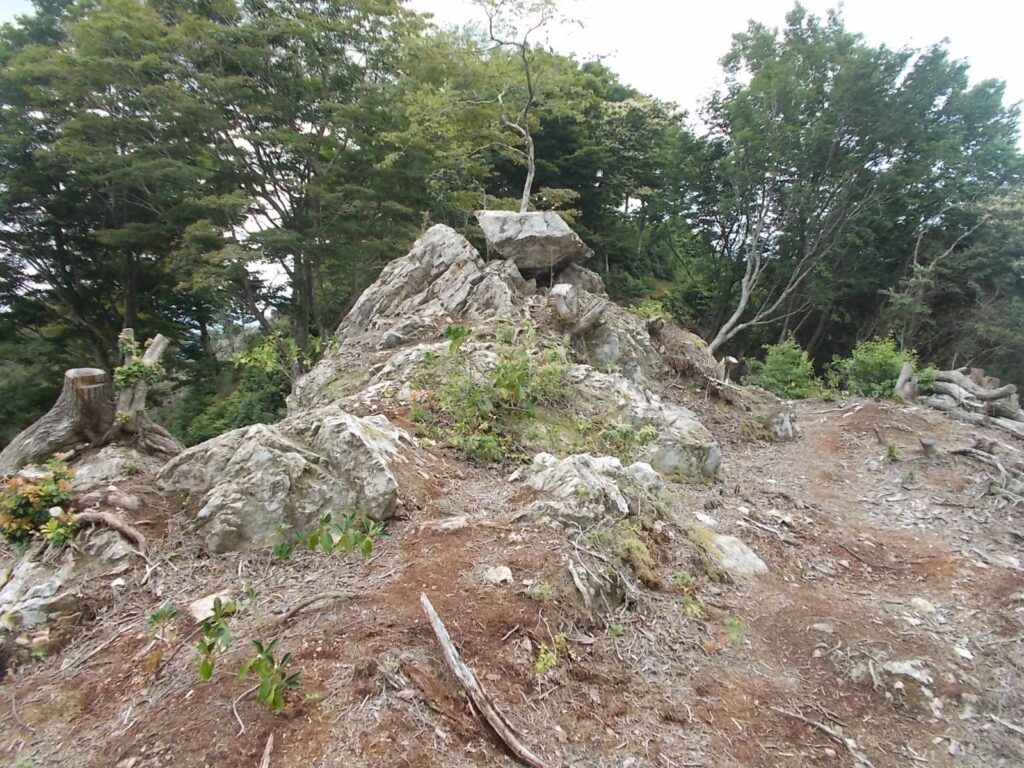 10：40　大きな岩のある見晴らしのいい場所に出ました。