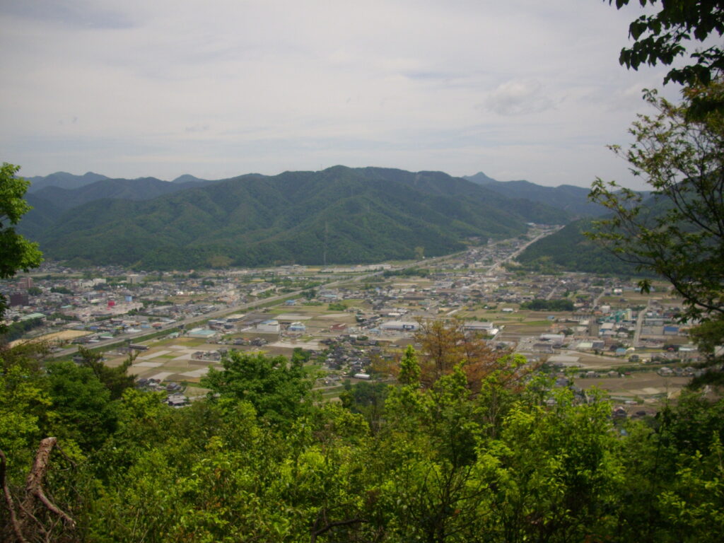 12：14　ここから見える山崎の町並みです。