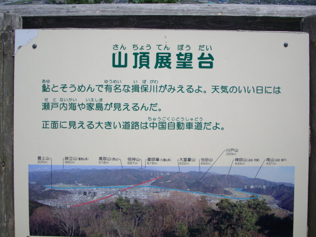 12：34　ここから見える山の案内です。