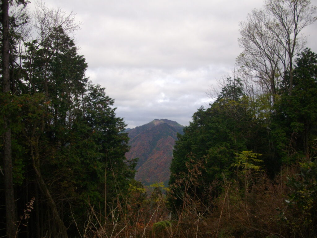 10:21 山頂からはこの方向しか見えません。向こうの山は水剣山のようです。すぐに最上山へ向かいました。