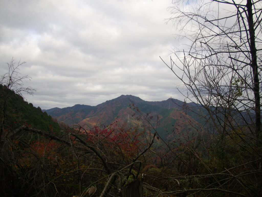 10:31 途中の開けたところから見た水剣山です。この方面しかよく見えません。