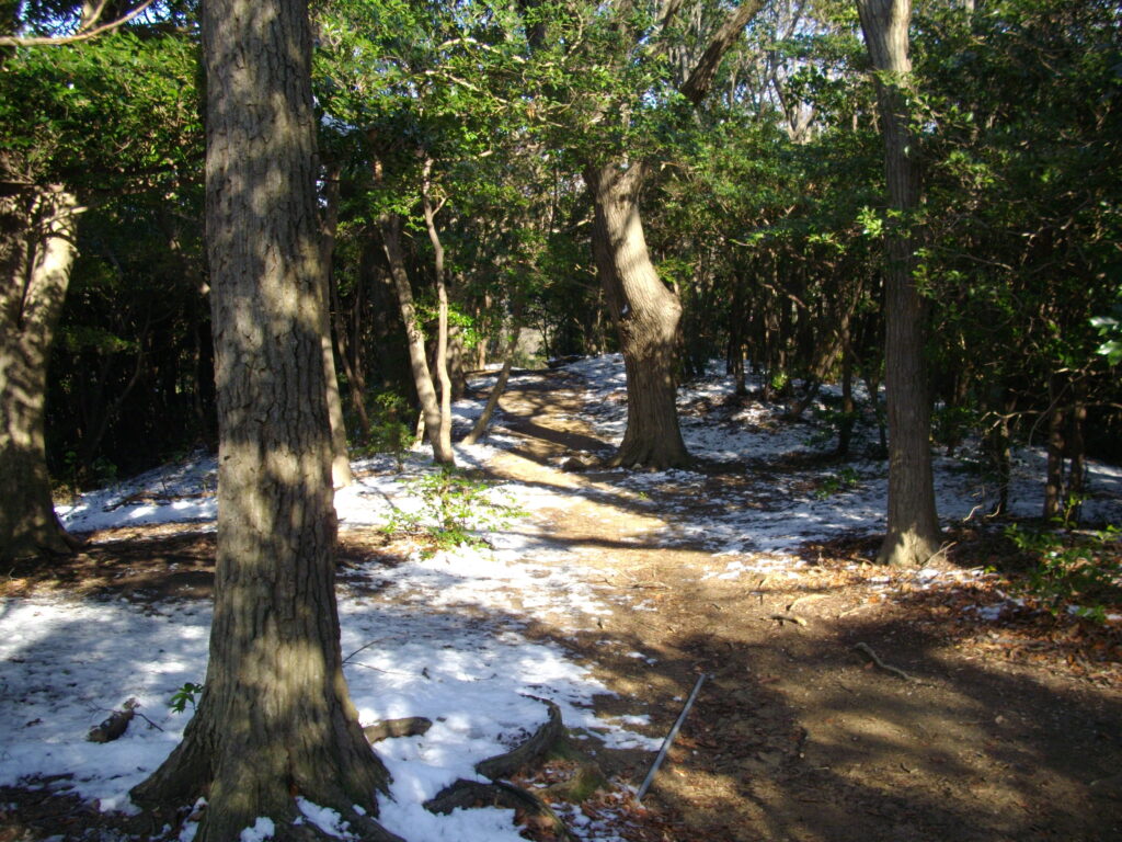 9：39　山頂を奥に抜けると、縦走路に合流します。